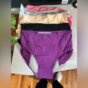 Everdries, 5 pair leakproof underwear.